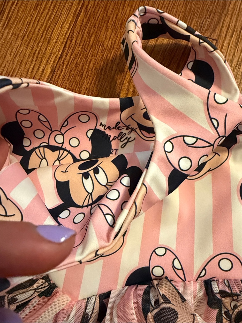 Minnie Mouse Pink Stripe Athletic Ruffle Dress with Shorts - Picture 2 of 5